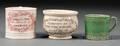 Two Childrens Mugs and a Miniature Chamber Pot