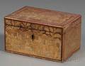 Chinese Export Painted and Gilt Lacquer Tea Caddy