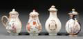 Four Covered Chinese Export Porcelain Cream Pitchers