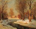 Attributed to Robert Emmett Owen American 18781957 Winter Landscape with River