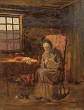 John Joseph Enneking American 18411916 An Old Woman Sewing