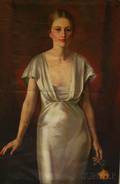 Maurice Compris American 18851939 Lady in White
