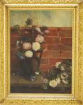 American School 19th Century Still Life with Mums