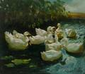 After Alexander Koester German 18641932 Ducks Swimming