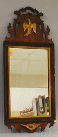 Queen Anne Walnut Veneer Mirror