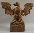 Folk Carved Wooden Eagle Figure