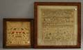 Two Framed Needlework Samplers
