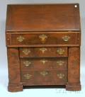Walnut and Mahogany Veneer Slantlid Desk