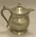 Pewter Footed Cider Pitcher with Lid