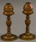 Pair of Brass Whale Oil Lamps