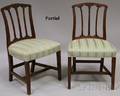 Set of Four Regencystyle Upholstered Carved Mahogany Side Chairs