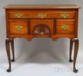Queen Anne Carved Walnut and Maple Lowboy