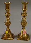 Pair of Brass Pushup Candlesticks
