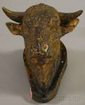 Molded Zinc Cattle Head Butchers Wallmount Trade Sign