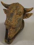 Molded Zinc Cattle Head Butchers Wallmount Trade Sign