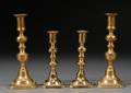 Two Pairs of Brass Candlesticks