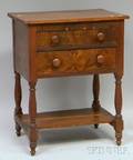 Classical Cherry and Mahogany Veneer TwoDrawer Stand