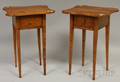 Pair of Tiger Maple Onedrawer Stands