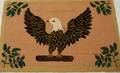 Wool Pictorial Hooked Rug with Eagle Motif