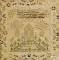 Washington DC silk on linen needlework sampler
