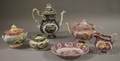 Six English Transferdecorated Staffordshire Transfer Tableware Items
