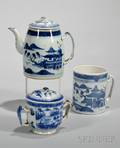 Five Pieces of Chinese Export Porcelain Canton Tableware