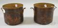 Pair of Chinoiserie Decorated Tin Wine Buckets