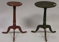 Two Painted Wooden Candlestands