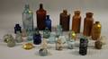 Twentyfour Assorted Glass Ink Bottles and Four Stoneware Ink Bottles