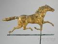 Gilt Molded Copper Running Horse Weather Vane