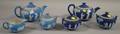 Two Wedgwood Blue Jasper Dip Tea Sets