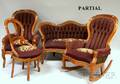 Sixpiece Victorian Rococo Revival Needlepoint Upholstered Carved Walnut Parlor Set