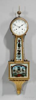 Mahogany Banjo Clock by The Waterbury Clock Company