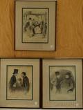 Lot of Six Works Five Daumier Prints