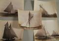 John S Johnston BritishAmerican born c 18391899 Lot of Five Yachting Images Volunteer Atlantic Emerald Spruce IV