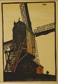 Continental School 20th Century Windmill at Enkhuisen Holland