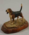 James King Carved and Painted Wooden Beagle Figure