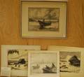 Gordon Hope Grant American 18751962 Four Lithographs Fog Over Gloucester Conflict