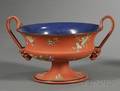 Wedgwood Enameled Rosso Antico Footed Bowl