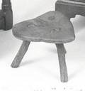 Oak heartshaped stool 19th c