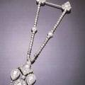 Belle Epoque Diamond Draperie Brooch Pendant Paris