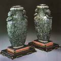 Pair of Urn Shaped Serpentine Vases Paris