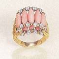Coral and Diamond Ring New York