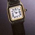 Montre bracelet Santos 18K yellow gold and enamel ladys wristwatch Paris