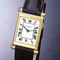 Montre bracelet rectangulaire  attaches Obus et  mouvement Duoplan 18K yellow gold gentlemans wristwatch Paris