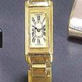 Montre bracelet rectangulaire  mouvement Duoplan 18K yellow gold gentlemans wristwatch Paris