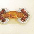 Citrine and Diamond Brooch London
