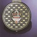 Round Gemset and Enamel Powder Compact New York