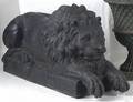 Cast iron recumbent figure of a lion ca 1855