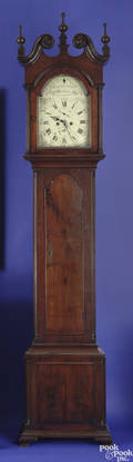 Pennsylvania Chippendale walnut tall case clock ca 1785